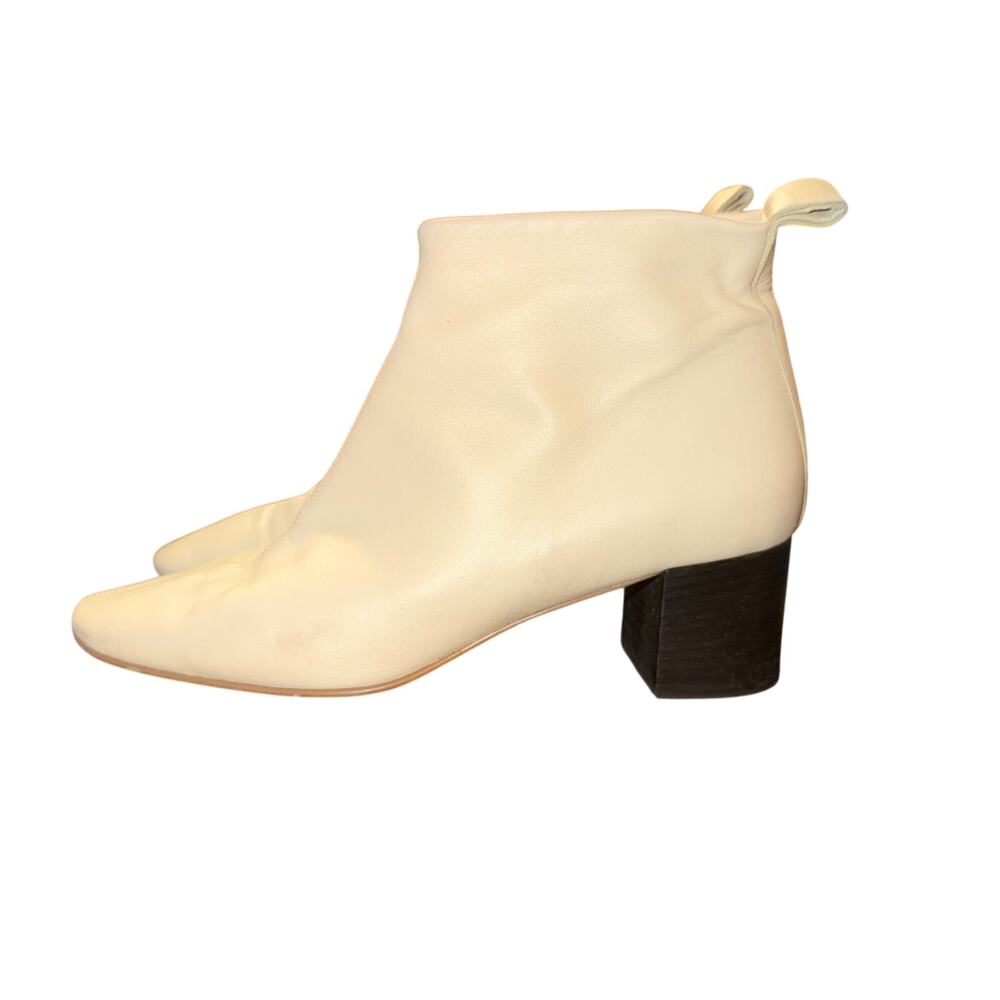 Everlane The Day Boot Women’s Size 9.5 Bone Cream Leather Bootie Ankle Shoe